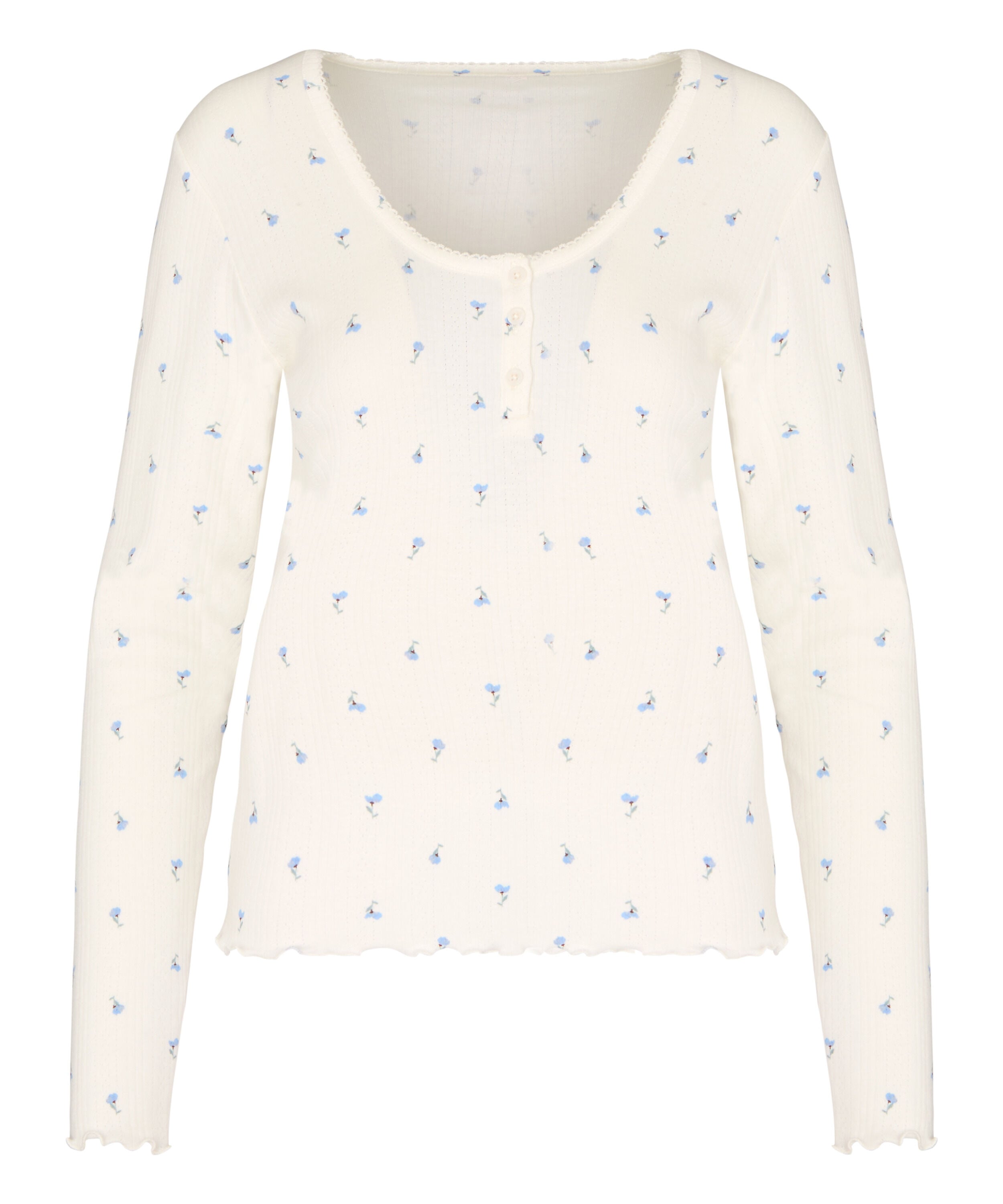 Top Pointelle, White