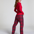 Top V-neck long sleeves, Red