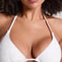 Giselle Triangle Bikini Top, White