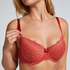 Marine Padded Underwired Bra, Red