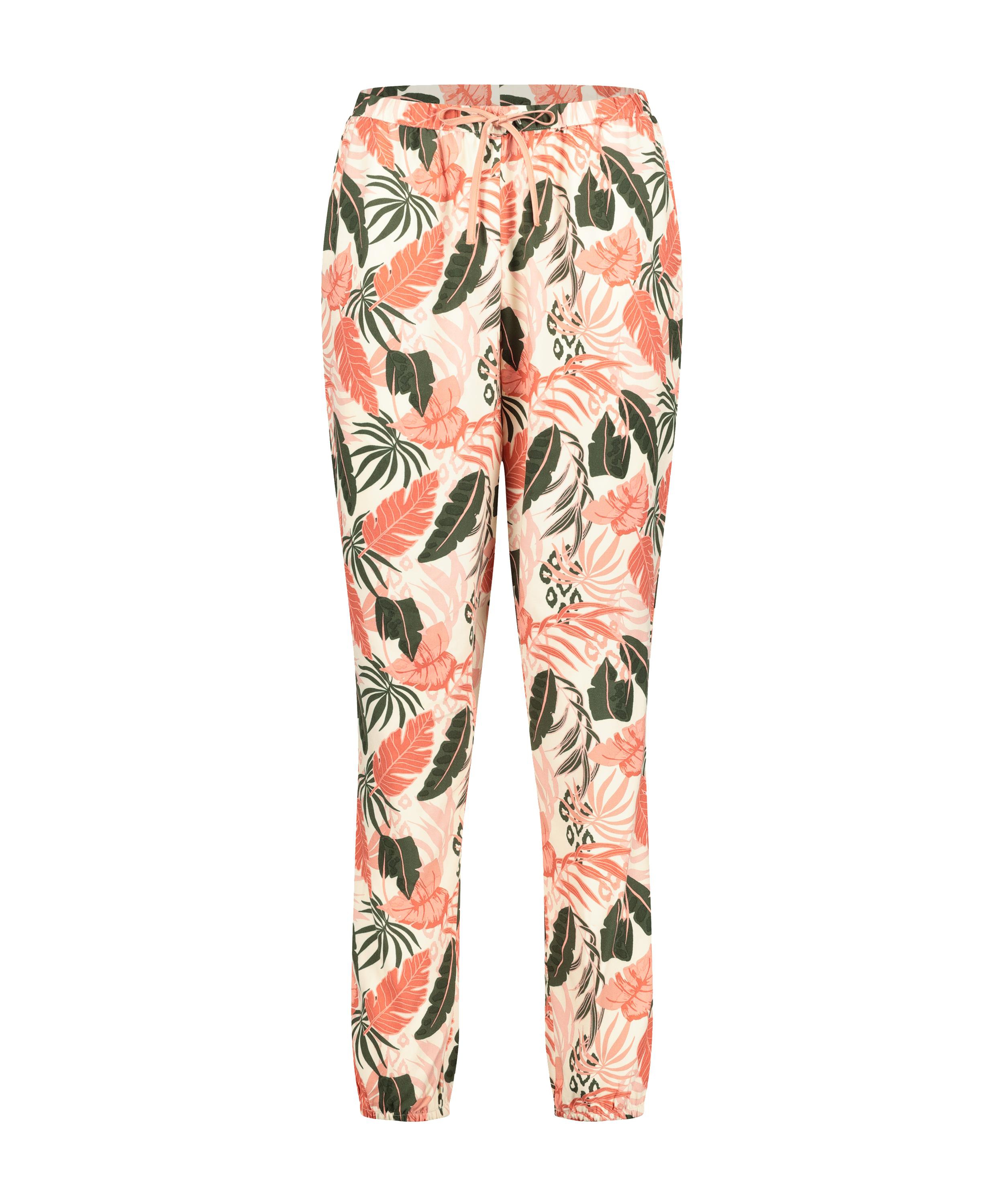 Tall Woven pyjama bottoms, Beige, main