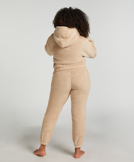 Snuggle Hoodie Fleece, Beige