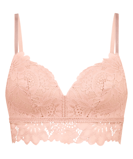Shiloh Padded Longline Non-Underwired Bra, Pink