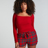 Twill pyjama set, Red