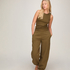 Singlet tanktop cotton rib, Green