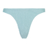 Crinkle High-Leg Bikini Bottoms, Blue