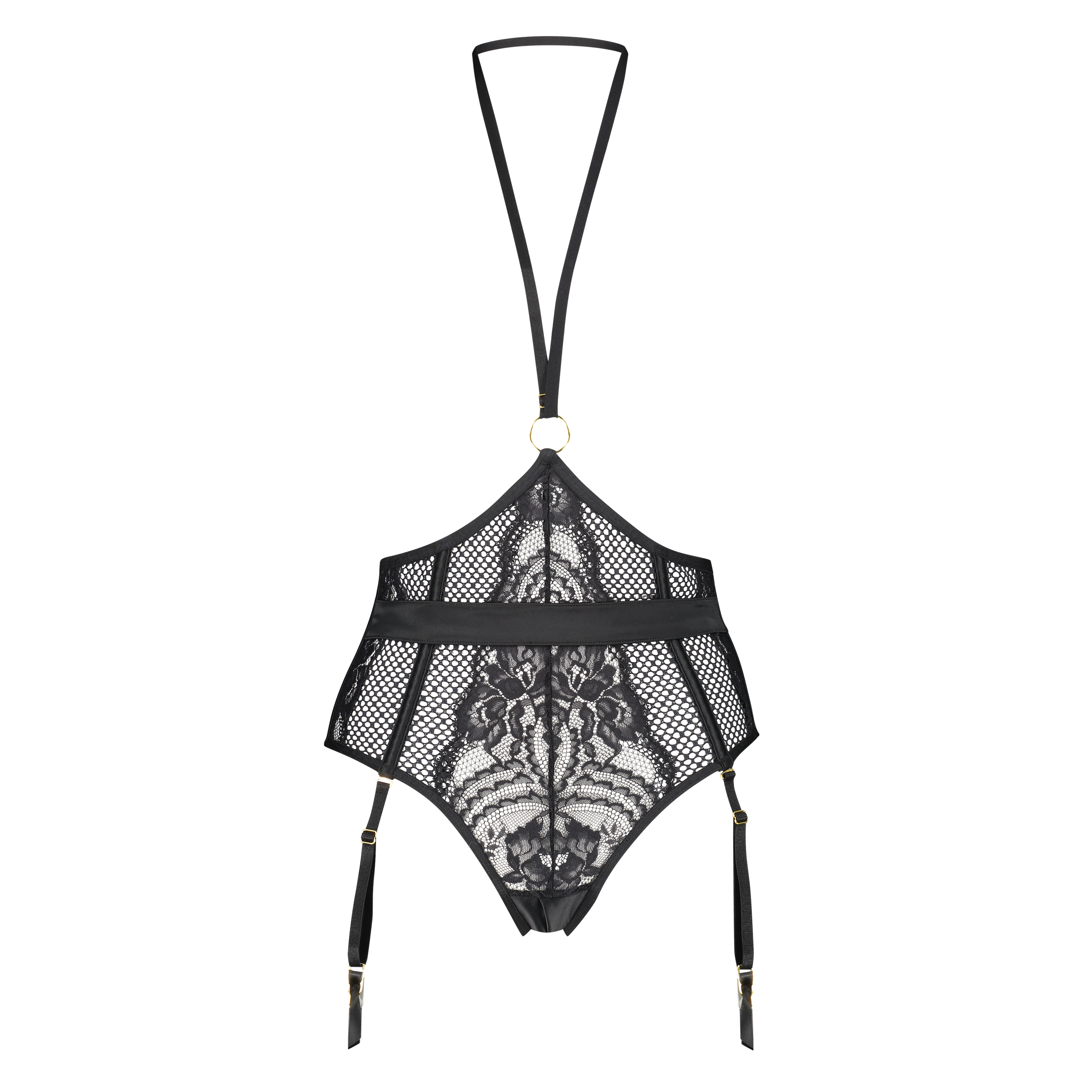 Pandora High Leg Thong, Black, main