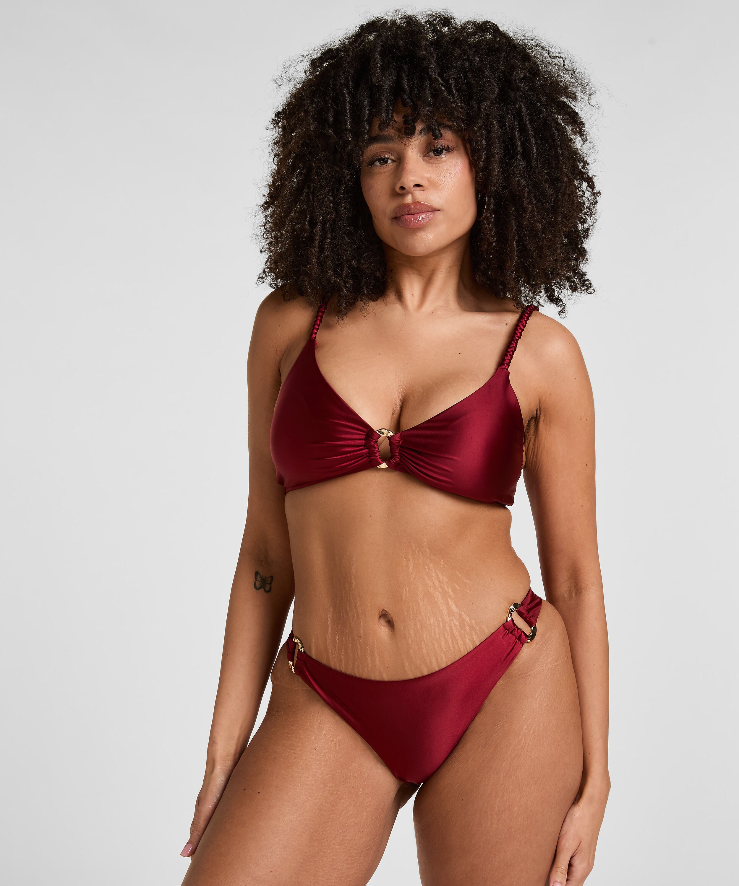 Highleg Bikini Bottom Bari, Red