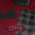 Flannel Sleeping Mask, Red