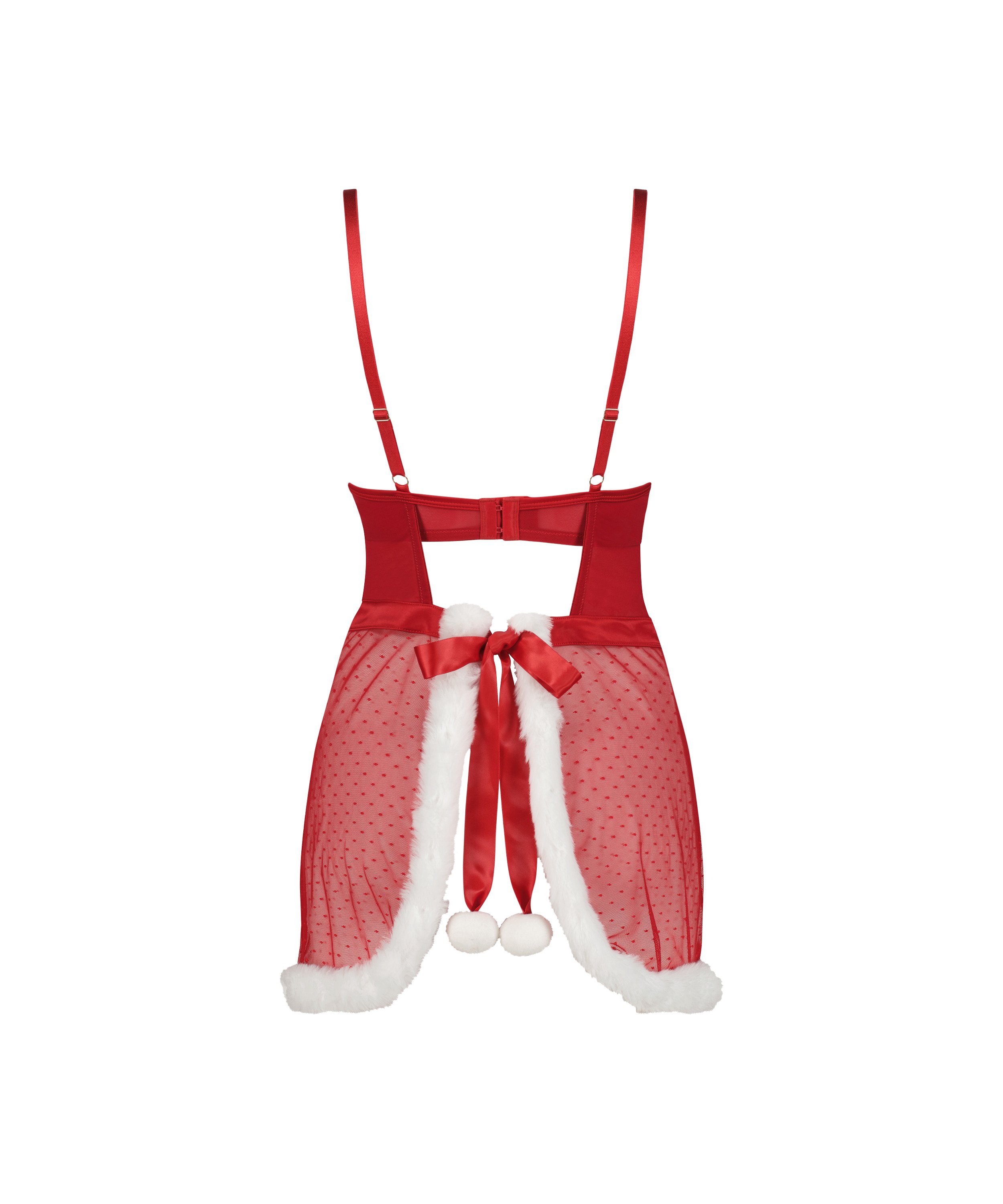 Sexy Santa Wired Slip Dress, Red, main