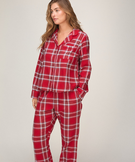 Flannel Pyjama Pants, Red