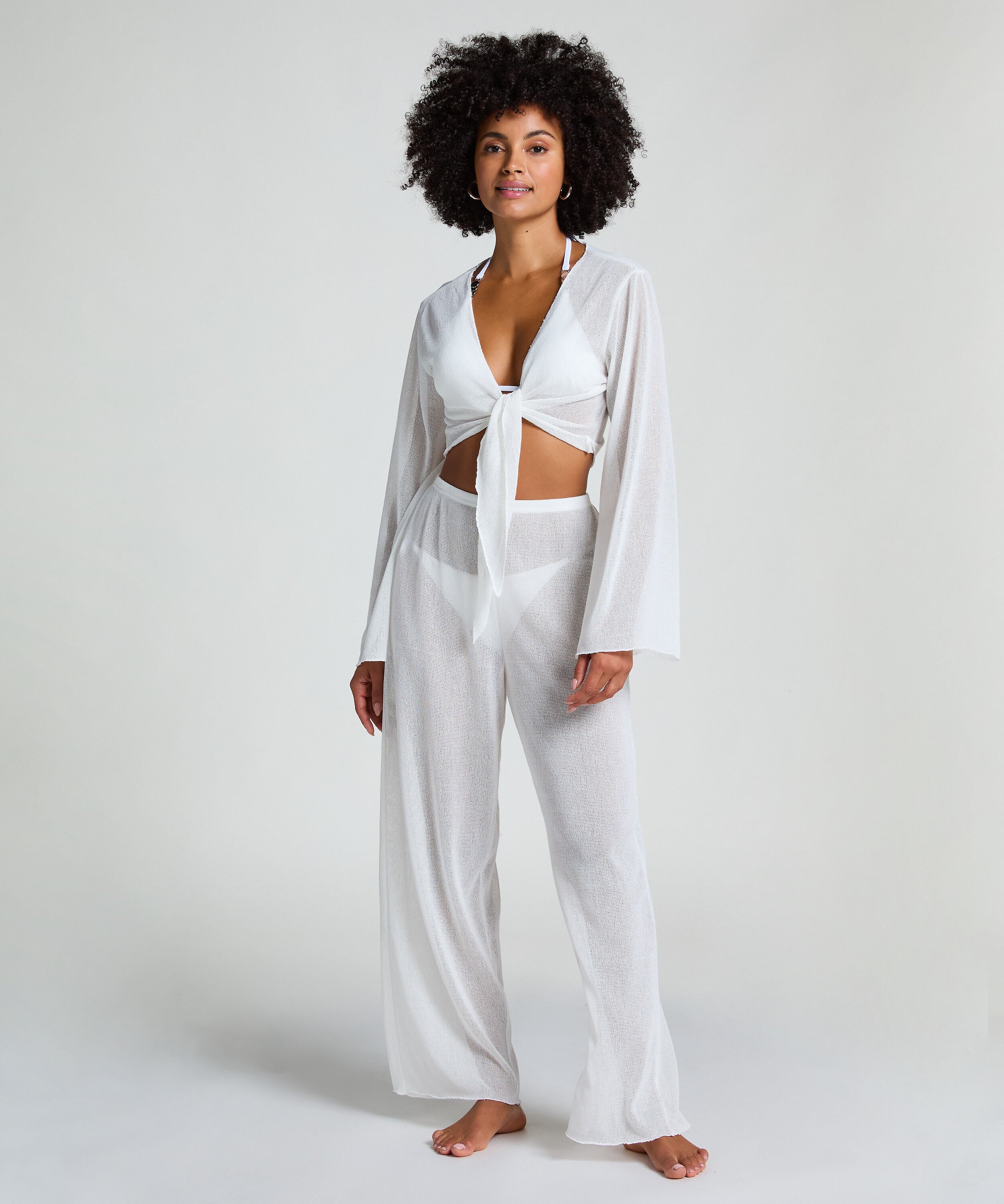 Long peignoir Polaire, Blanc