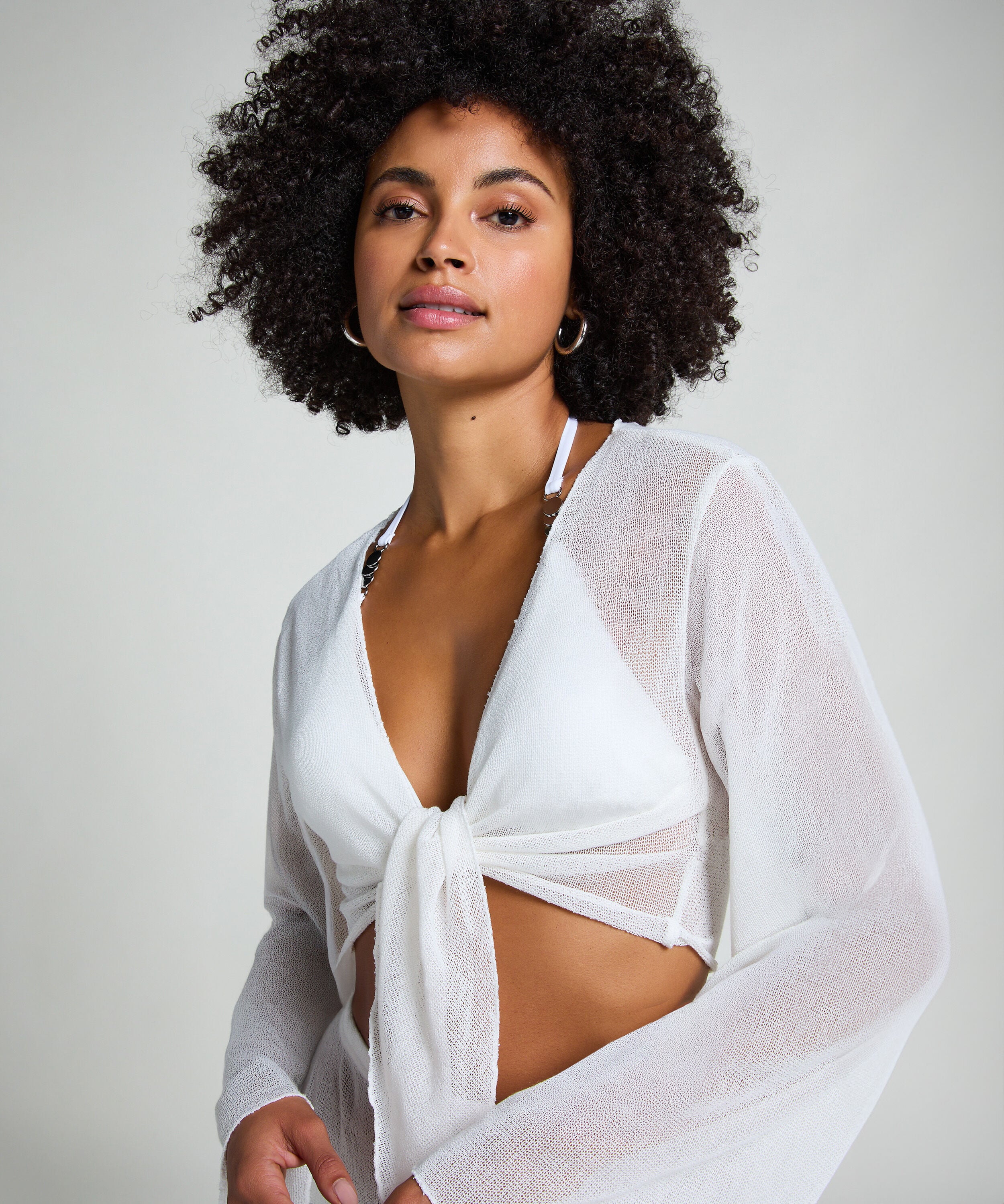 Long peignoir Polaire, Blanc