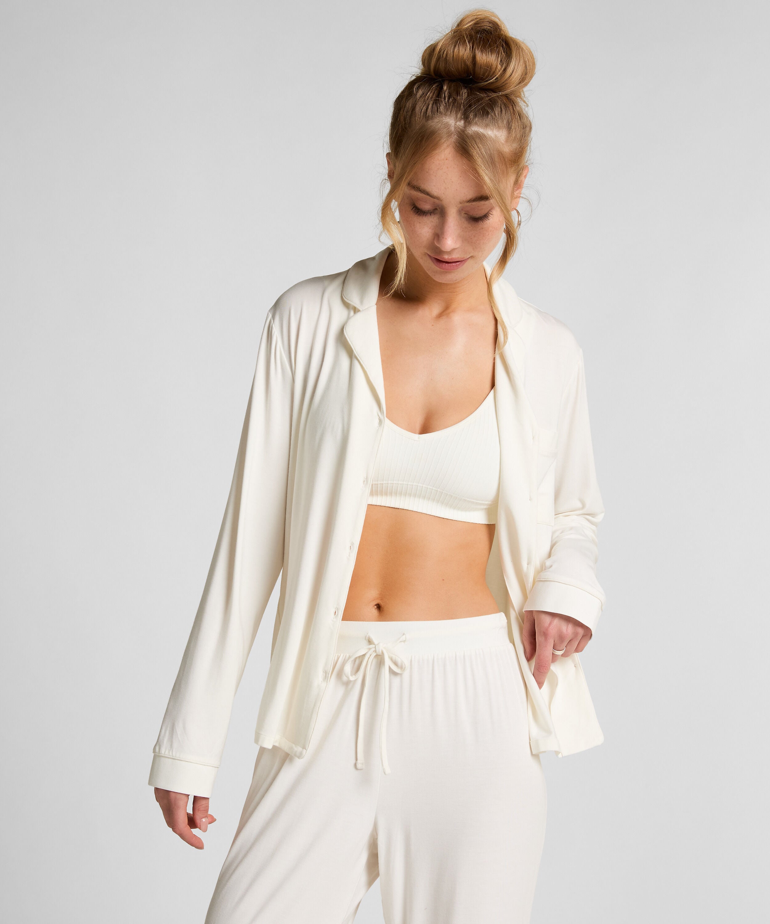 Long peignoir Polaire, Blanc