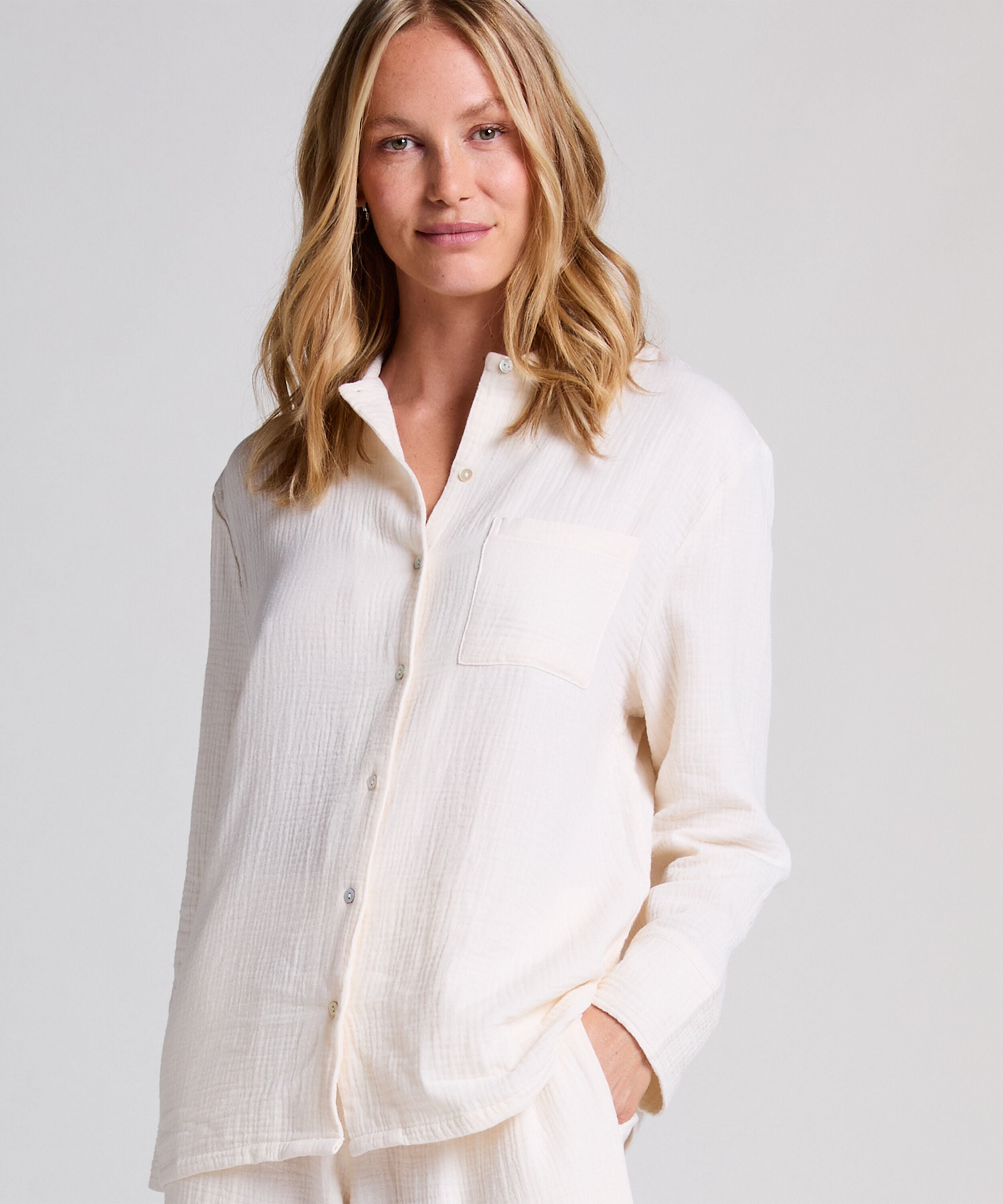 Long peignoir Polaire, Blanc