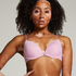 Plunge Padded Underwired Bra, Pink