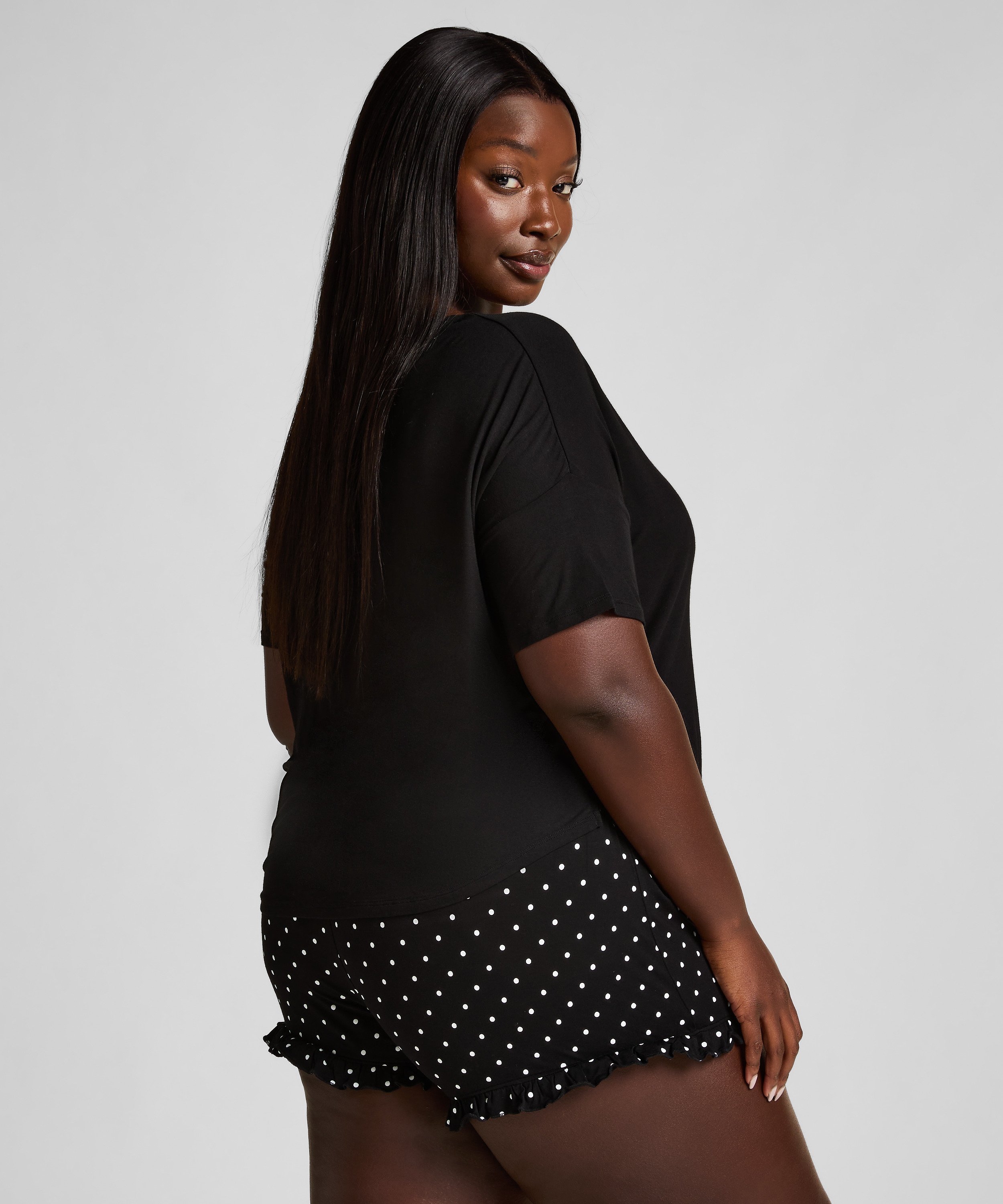 Short Pyjama Set, Black, main