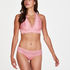 Halter Lace Bralette, Pink
