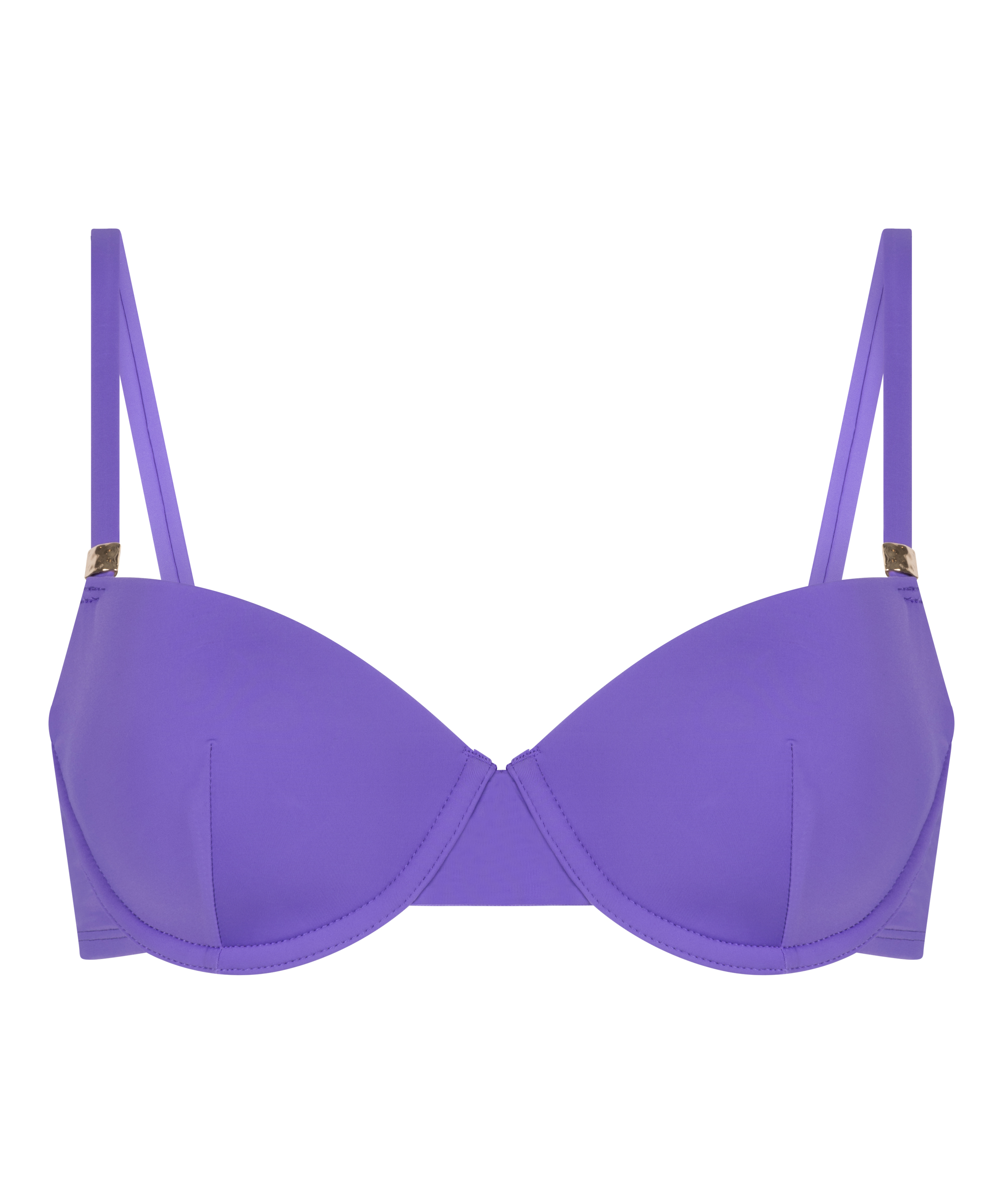Luxe Padded Underwired Bikini Top, Purple, main