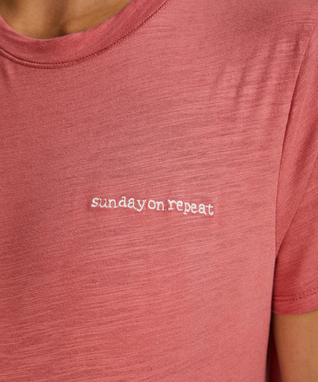 Short-Sleeved Pyjama Top, Pink