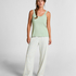 Singlet Rib Jersey Lace, Green