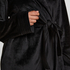 Velours short bathrobe, Black