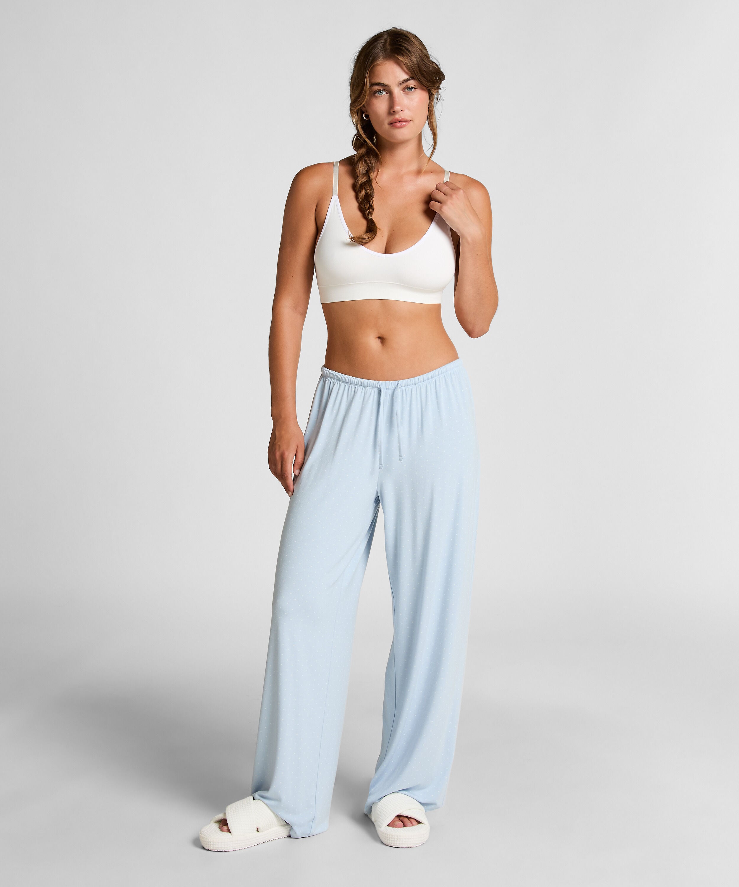 Striped Pyjama Pants, Blue