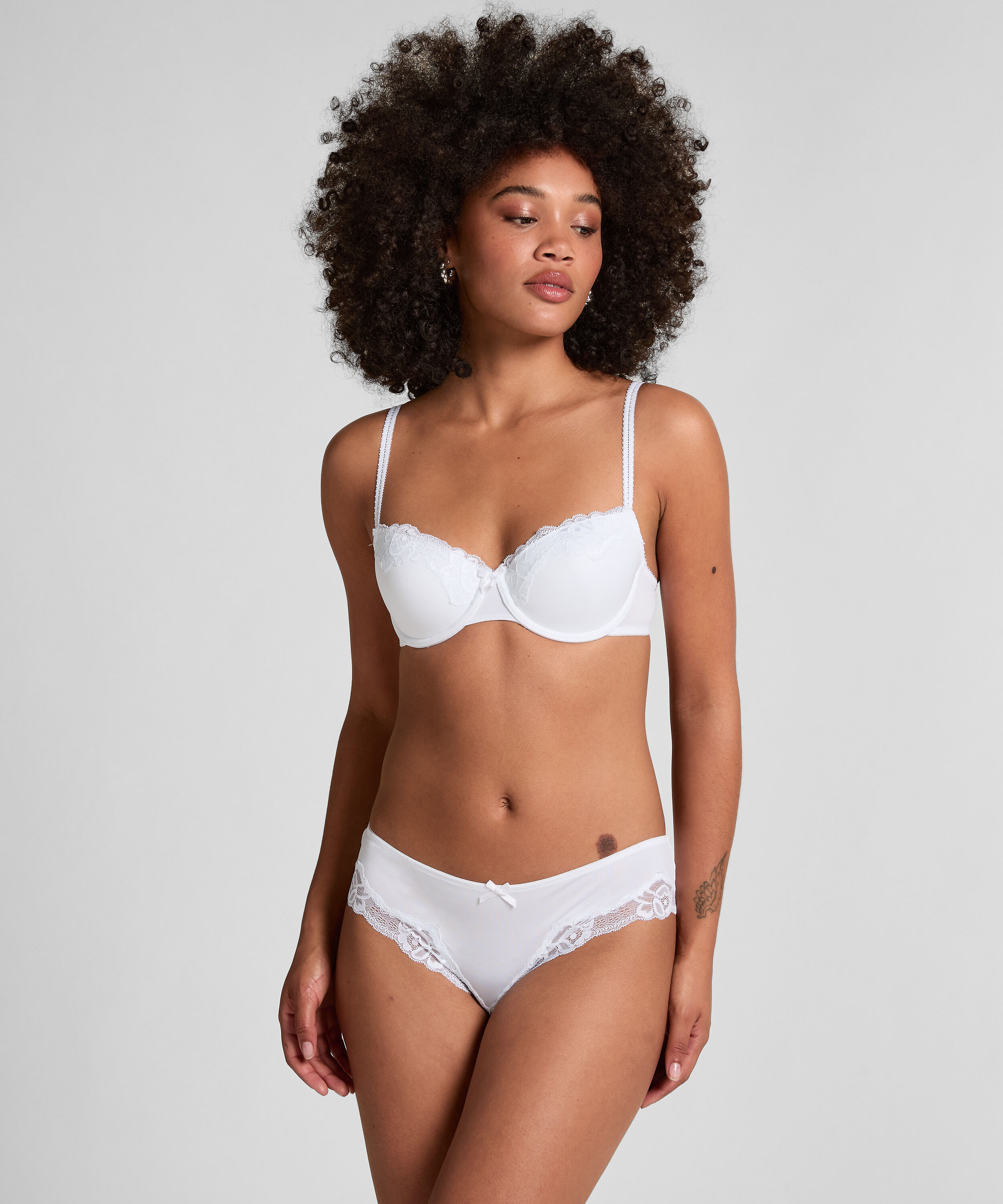 Secret Lace Brief, White
