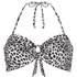 Bandeau Bikini Top Leopard, Black