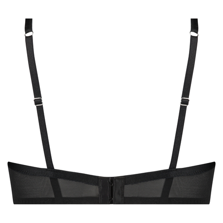 Cardi Padded Half-cup Underwired Bra, Black