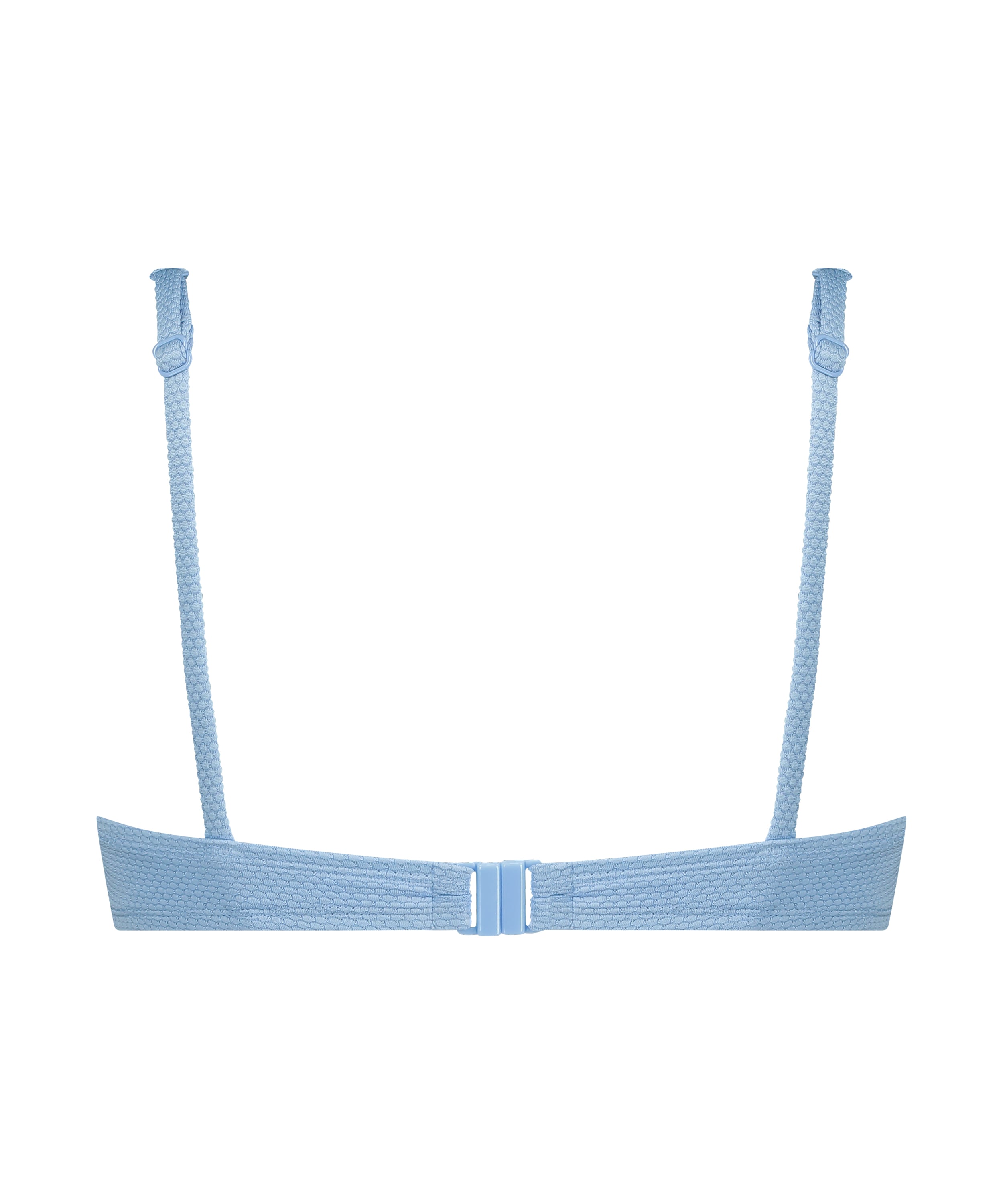 Scallop Non-Padded Underwired Bikini Top, Blue, main