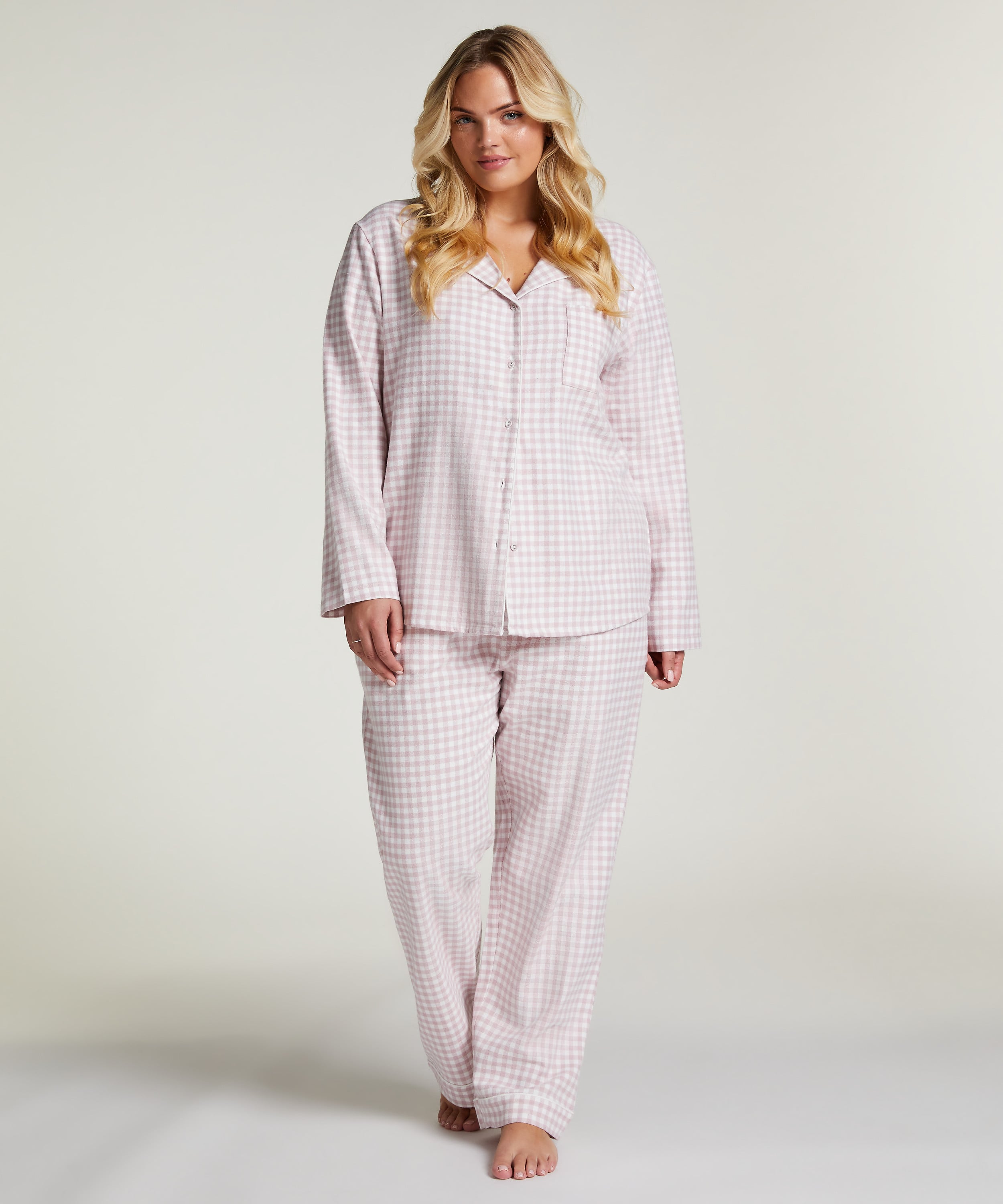 Flannel Pyjama Pants, Purple, main