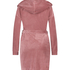 Velours short bathrobe, Purple