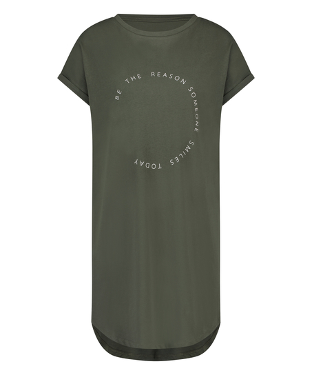 Round Neck Nightshirt, Green