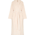 Bathrobe Jacqueared Fleece, White
