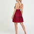 Tiered beach dress, Red