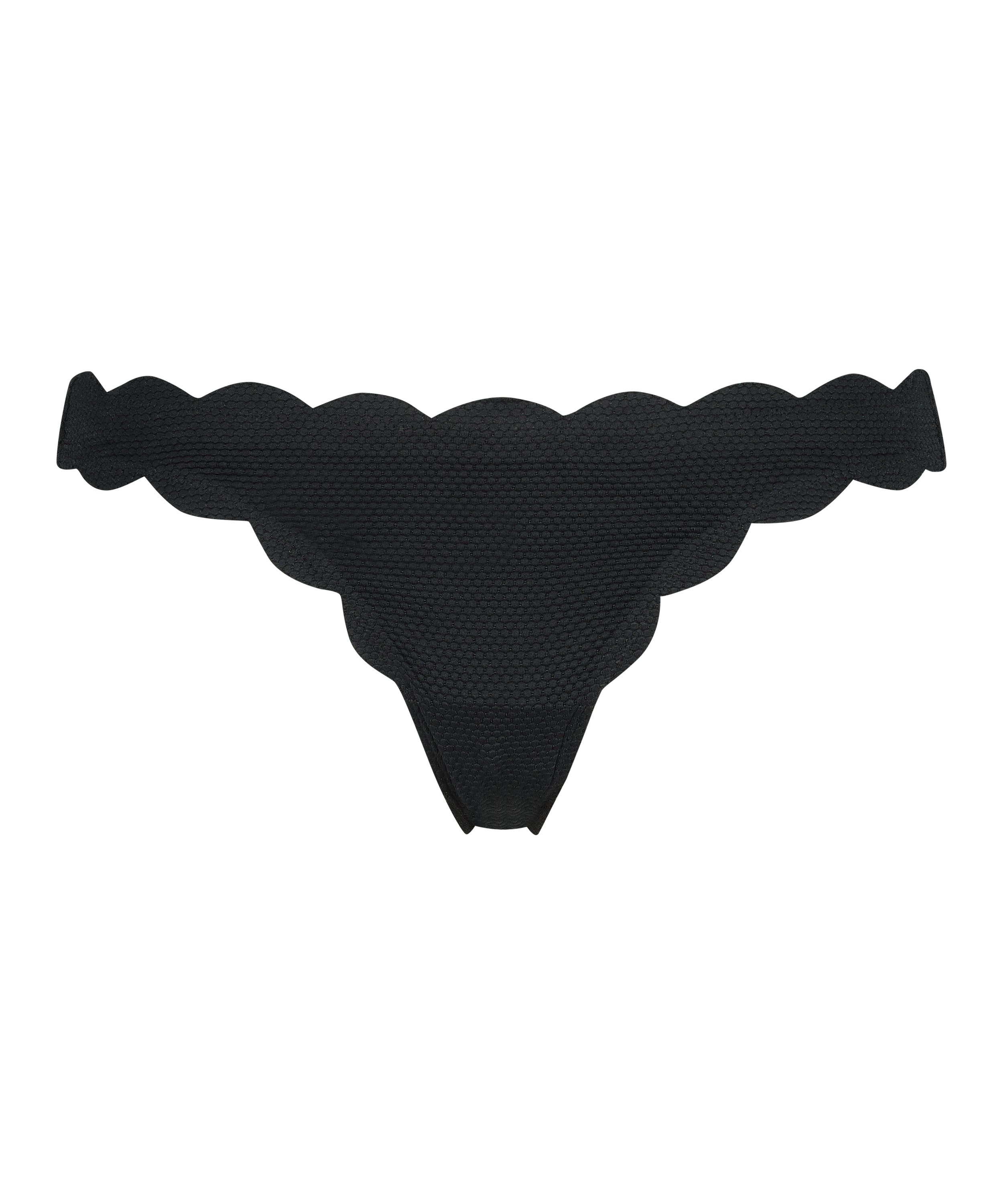 Scallop Rio Bikini Bottoms, Black, main