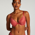 Marine Padded Push-Up Underwired Bra, Red