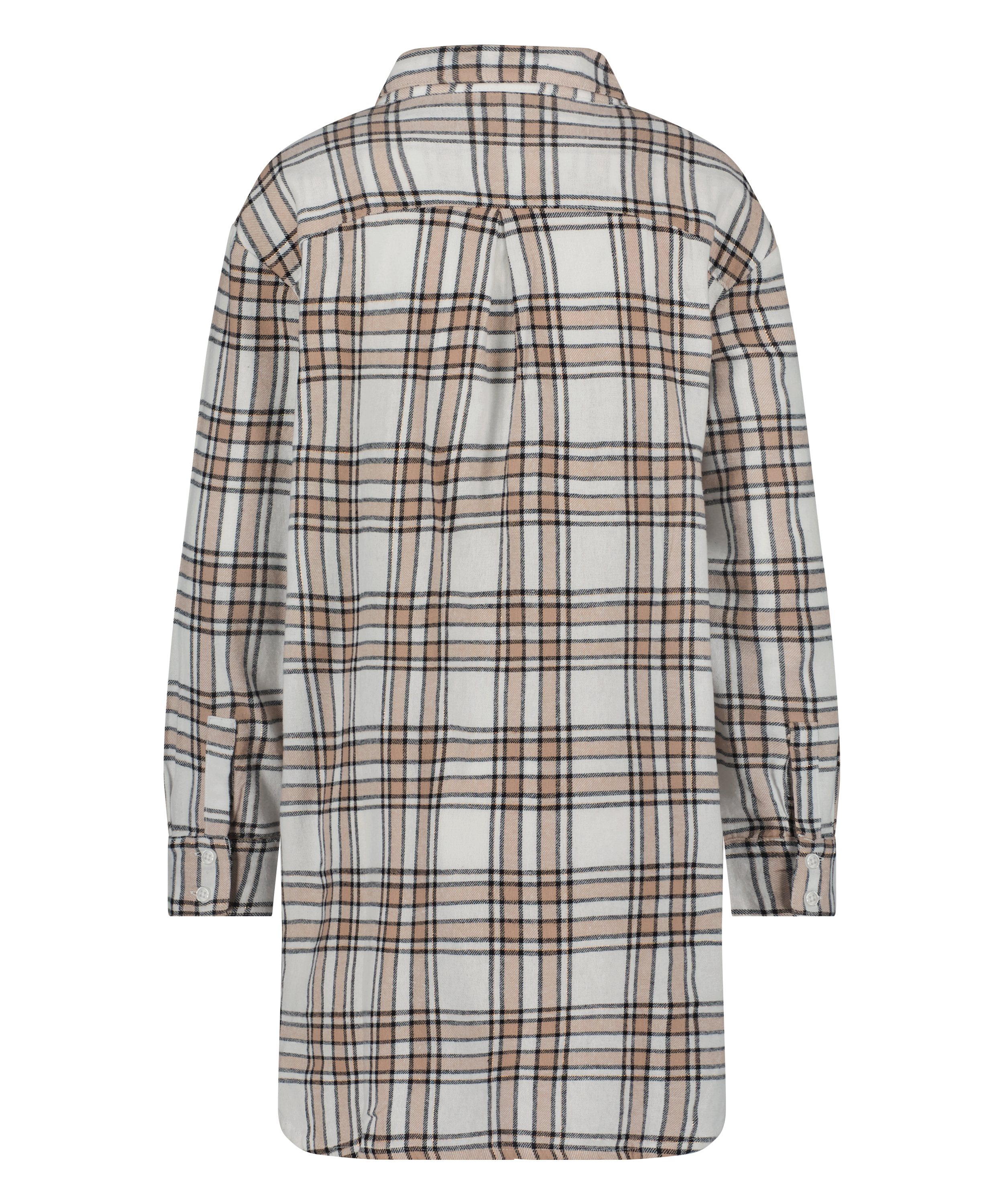 Boyfriend Check Nightshirt, Beige, main