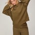 Top crew brushed sweat, Green