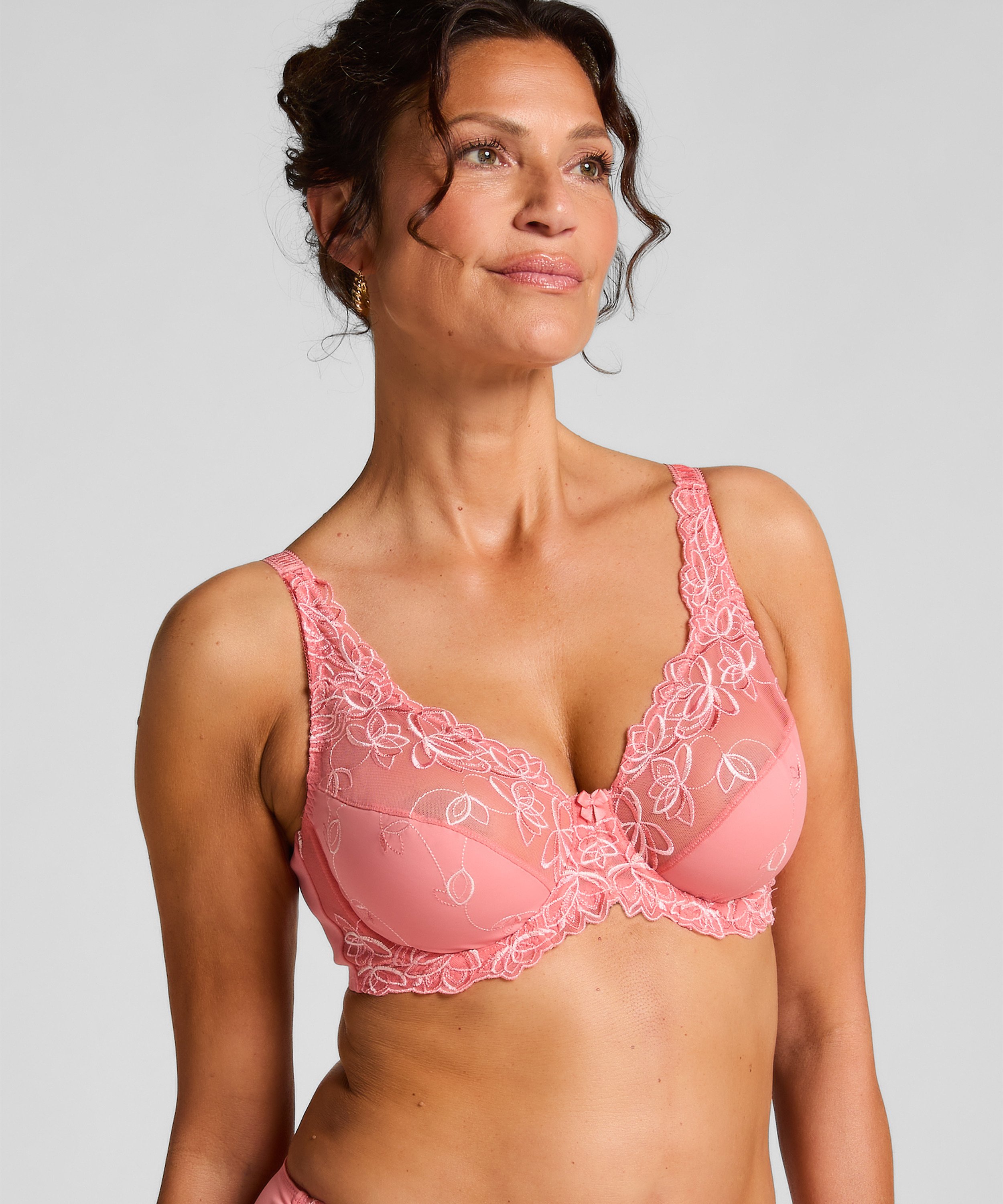 Diva Non-Padded Underwired Bra, Pink, main