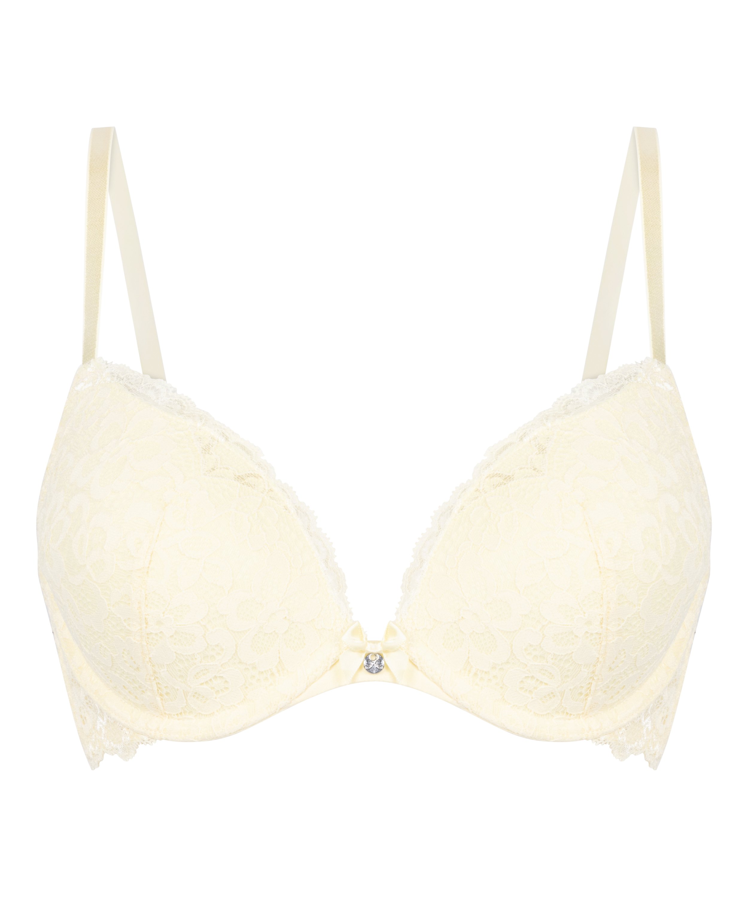 Marine Padded Push-Up Underwired Bra, Yellow, main
