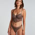 Arabella Padded Underwired Longline Bra, Brown