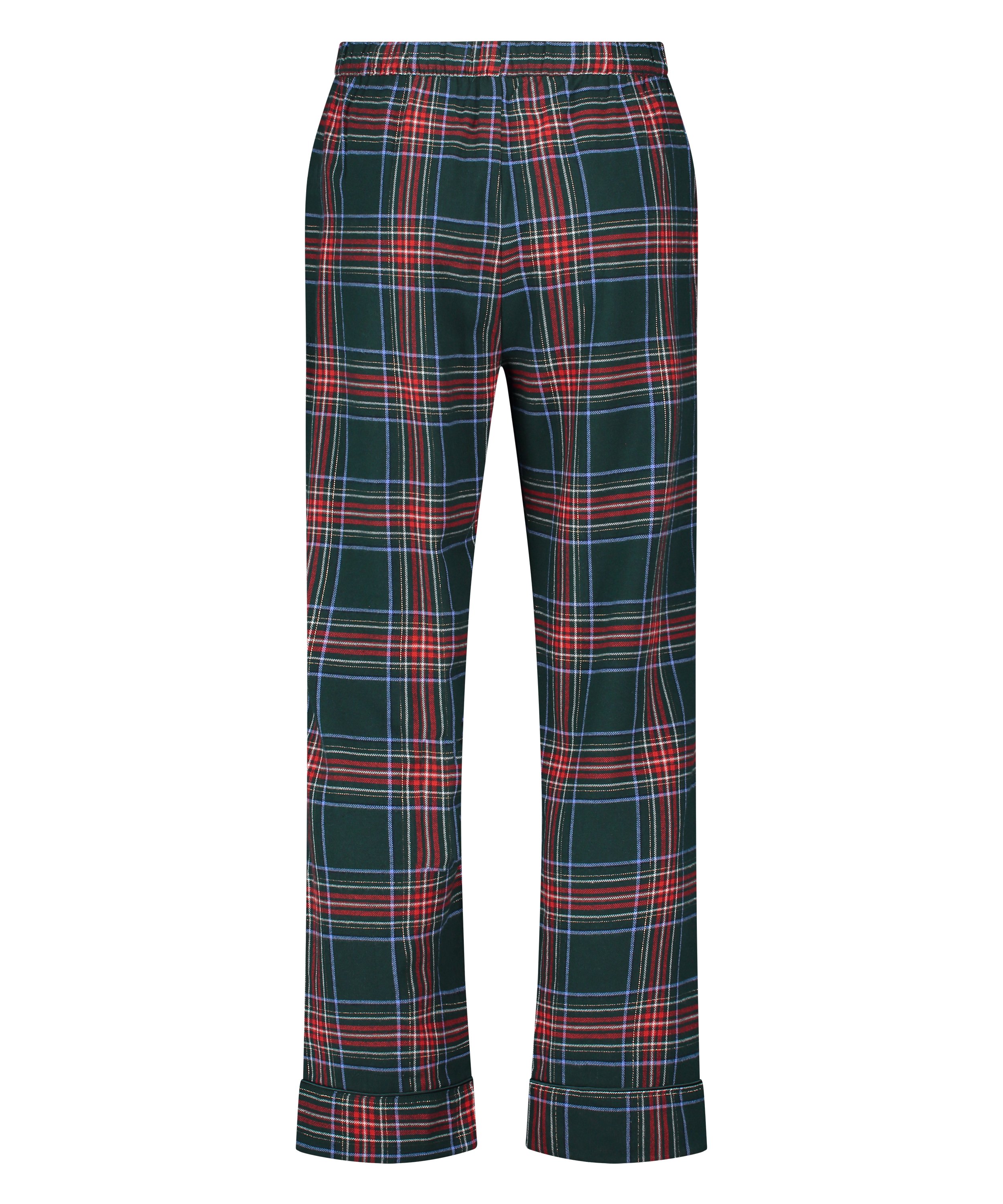Flannel Pyjama Pants, Green, main