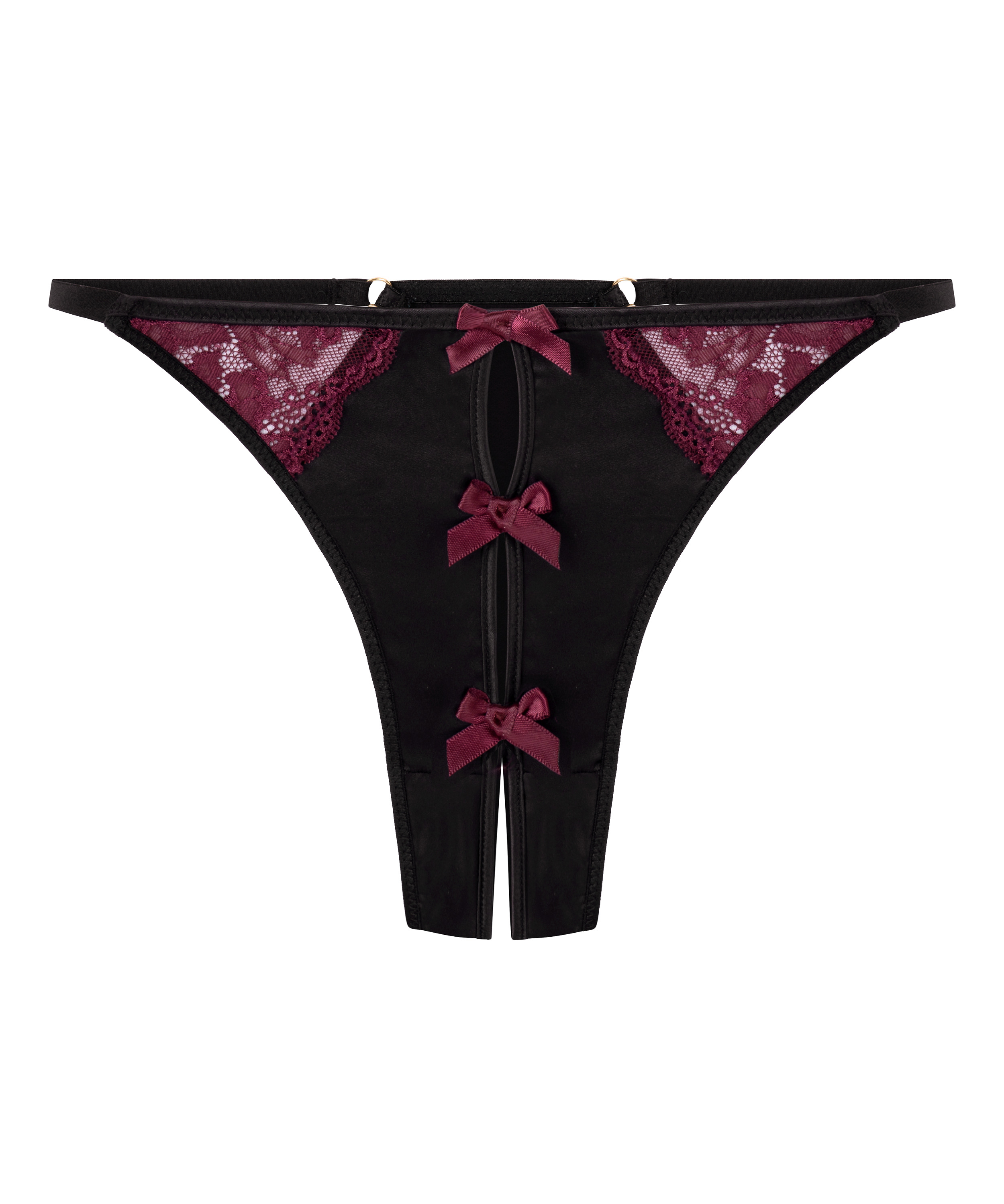 Ambra Highleg Thong, Black, main
