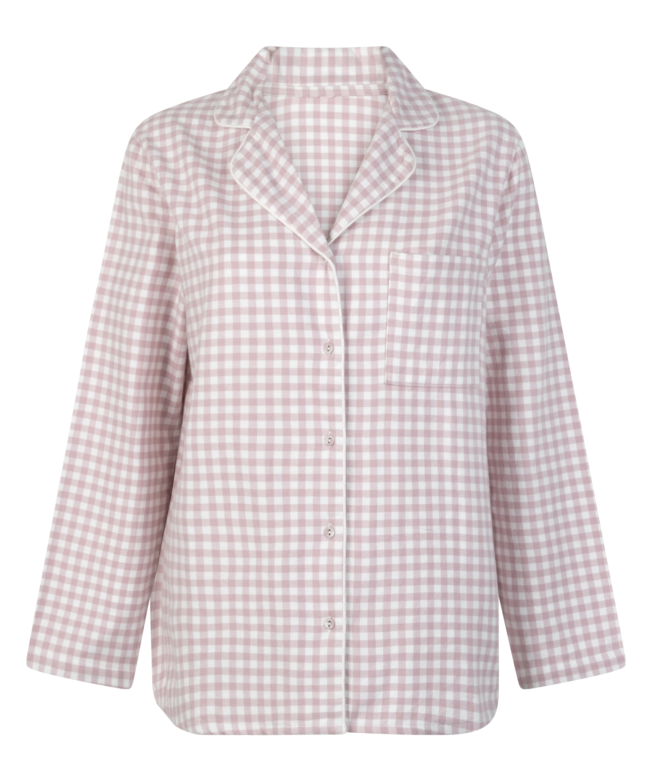 Essentials Flannel Pyjama Top, Purple, main