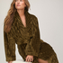 Bathrobe Jacqueared Fleece, Green