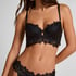 Zoe Padded Longline Underwired Bra, Black