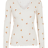 Pointelle Pyjama Top, White