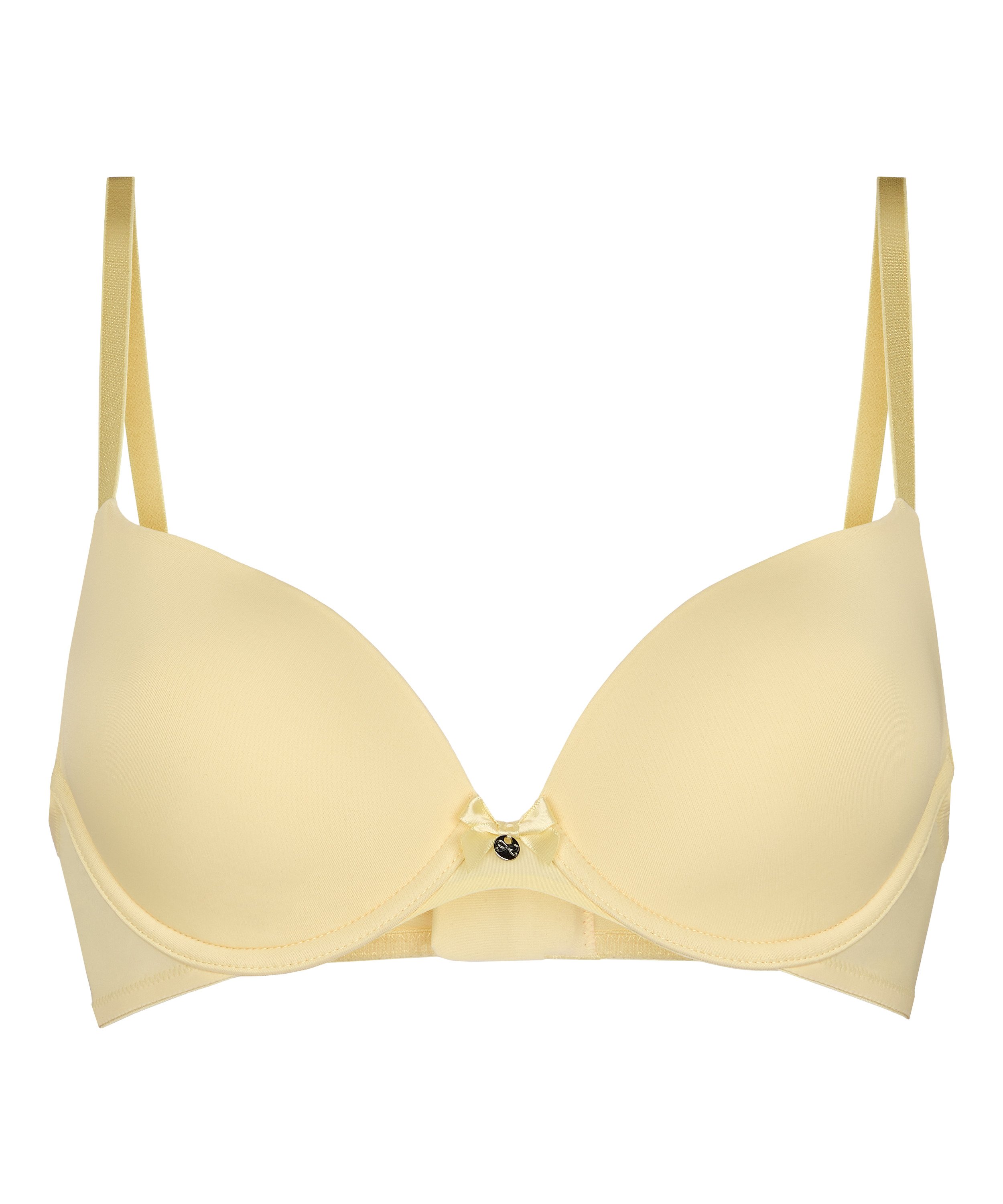 Plunge Padded Underwired Bra, Yellow, main